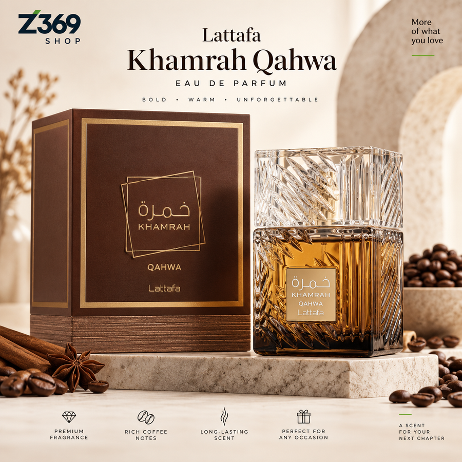 Lattafa Khamrah Qahwa Eau de Parfum 100ml - Z369 SHOP