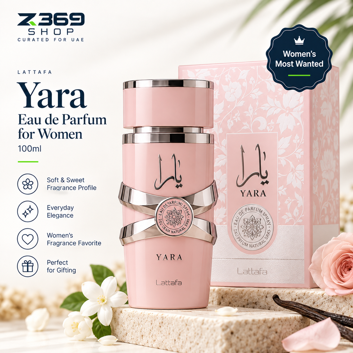 Lattafa Yara Eau de Parfum for Women 100ml - Z369 SHOP